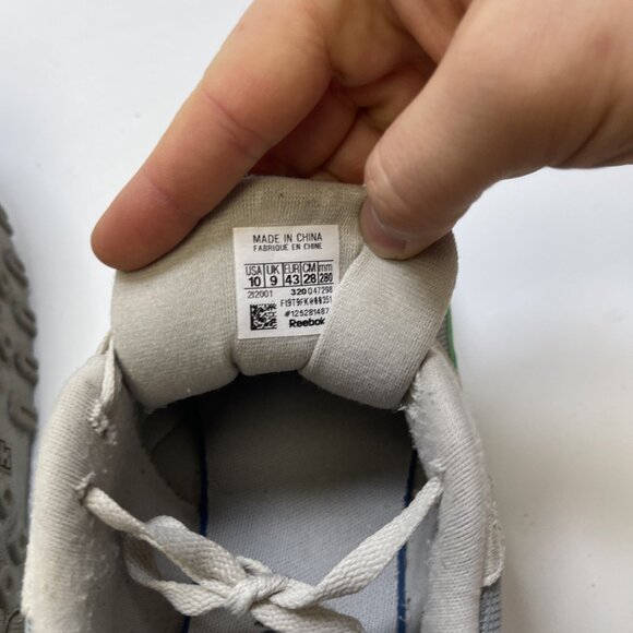 Reebok Classic Nylon Shoes Grey Off-White / Mint Green Men Sz 10 US Retro - Picture 11 of 13